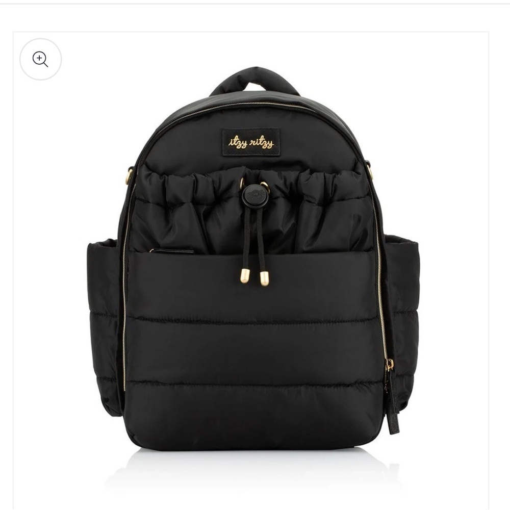 Itzy Ritzy Black Quilted Baby Backpack Diaper Bag